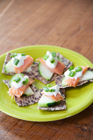 Cucumber, Salmon & Sour Cream