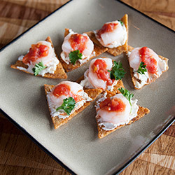 Goat Cheese, Shrimp & Fresh Salsa