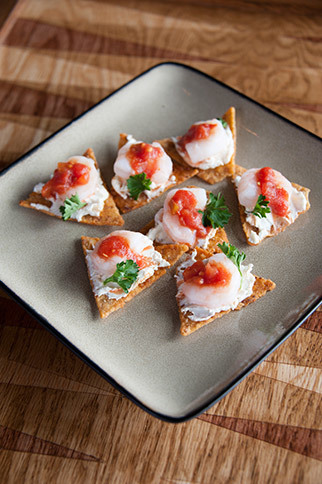 Goat Cheese, Shrimp & Fresh Salsa