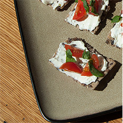 Herbed Cheese Spread, Fresh Basil & Cherry Tomato